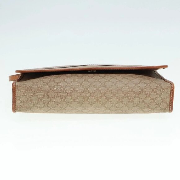 CELINE Macadam Canvas Shoulder Bag PVC Beige - Picture 5 of 16